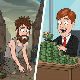 Poor to Rich: 貧しい人の人生 シュミレーション